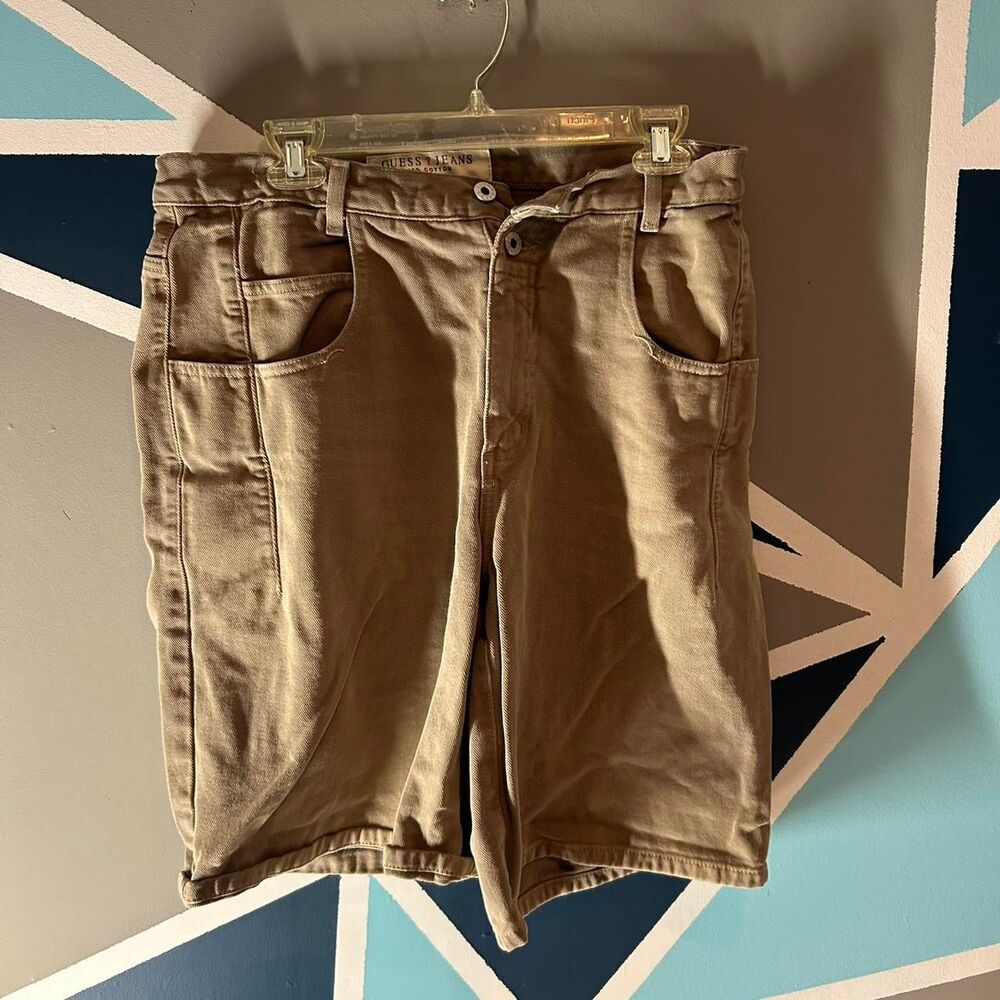 Guess Men's Tan and Brown Shorts